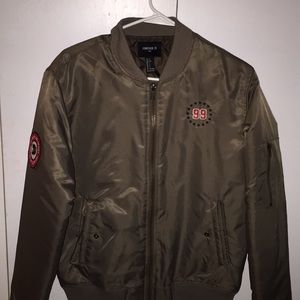Brown bomber jacket